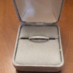 STERLING SILVER AND CZ ETERNITY BAND